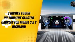 Tlyard F9 9 Inches Touch Instrument Cluster CarPlay For Model 3 & Y Highland