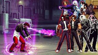 [KOF Mugen] Orochi Iori CT QS Vs 8 Multi Kyo Kusanagi Team | 1 Vs 8