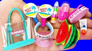 36 DIY Barbie Hacks ~ Summer crafts, Miniature Makeup, Shoes, Mini Food & More