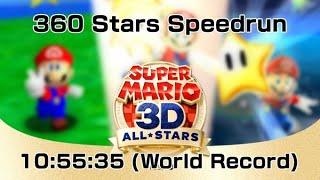 [WR on 9/26/20] Super Mario 3D All-Stars: 360 Stars Speedrun in 10:55:35