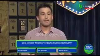 Yoshlar tv jonli efir boshlovchi qiz qovun tushirdi 