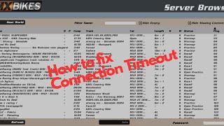 How to fix connection timeout on MX Bikes