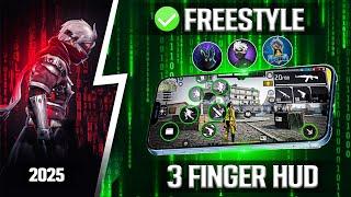 2025 !! PROFESSIONAL 3 FINGER    FREE STYLE CUSTOM HUD FREE FIRE FASTEST 3 FINGER HUD ||