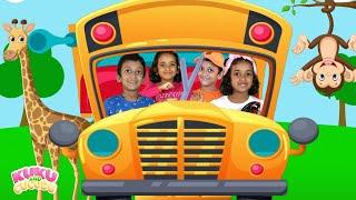 Wheels on the Bus ( at the Zoo ) | Kids songs & Nursery Rhymes - Kuku and Cucudu