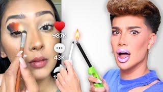 TRYING THE WORST TIKTOK MAKEUP HACKS YET!