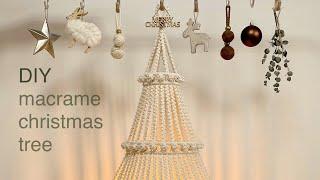 DIY | macrame christmas tree wall hanging | 마크라메 크리스마스 트리 월 행잉