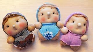 Куклы-пупсы из носков. ПОДАРОК . мастер класс. Dolls out of socks DIY