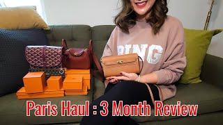 Paris Luxury Haul 3 Month Review | Ft. Hermes Mini Lindy, Kelly To Go, Goyard Belvedere