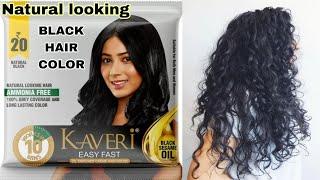 Kaveri EASY FAST OIL ENRICHED CRÈME HAIR COLOR#NoAmmonia#Honest review with proof#Greycoverage#BLACK