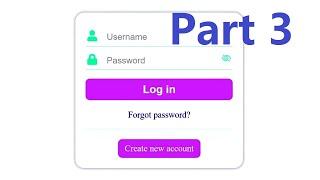 How To Create A Standard Login Form - Part 3/6