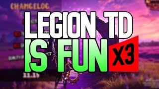 Legion TD BUT everything is MULTIPLIED by x3!