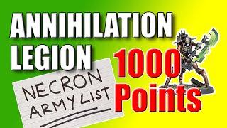 1k Necron Annihilation Legion List 10th Edition