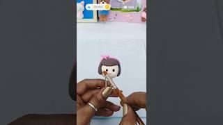 "Mini Girl Face Sculpting  | Soft Clay Art Process Step-by-Step #diy #youtubeshorts #claycraft
