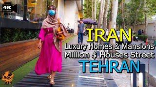 IRAN - Luxury Homes and Mansions - Million Dollar Houses Street, Tehran - Iran Cities Travel Vlog 4k