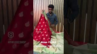 Warm Silk Banarasi Saree To Order Whatsapp 7307193733 #warmsilksarees #shortsfeed #theuseeshop