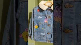 Winnie the Pooh and Tiger | theme #denim #jacket #painting #paint #acrylicpainting