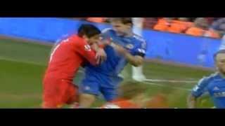 Luis Suarez bites AGAIN! CLOSE UP VIDEO - Suarez bites Chelsea's Branislav Ivanovic