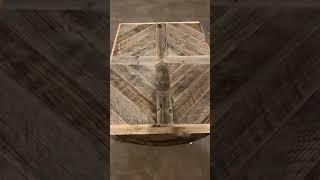 Whiskey barrel coffee table