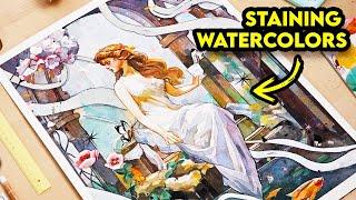 Staining VS Regular Watercolors! Which is Better? 