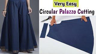 Very Easy Circular Palazzo Pant Cutting and Stitching/Plazo Cutting For Beginners/Style by Radhika