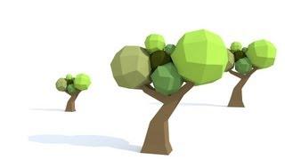 Моделирование Low Poly дерева | Урок по Cinema 4D