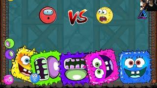 RED BALL 4 (AMONG US + SPONGE BOB) BALL 'FUSION BATTLE' with 5 COLOR SPONGEBOB BOSSES VOLUME 5