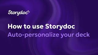 How to personalize your deck - Storydoc School