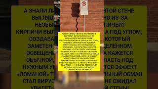 Что с этой тенью?! Загадка кирпичной стены поразила всех! Интересные факты. #история #факты