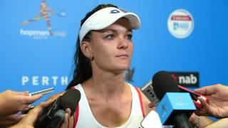 Agnieszka Radwańska press conference (final) - Hopman Cup 2015