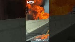 NJ tractor-trailer fire prompts road closures on Route 3 in Clifton