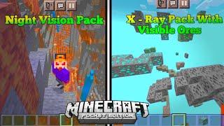 X-Ray With Night Vision For Minecraft Pe 1.20+ (No clickbait 100% Working)