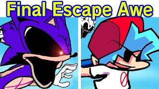 Friday Night Funkin' VS Sonic.EXE - Final Escape Awe Remix (Playable) (FNF Mod/Sonic)