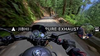 Sunday Morning Ride | Jibhi | Pure Exhaust Sound | Meteor 350 | ASMR | Raw Onboard | Royal Enfield