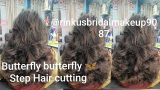 Butterfly butterfly  step hair cutting ️ video @rinkusbridalmakeup9087