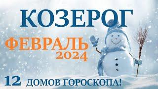 КОЗЕРОГ  ФЕВРАЛЬ 2024  Прогноз на месяц таро расклад Все знаки зодиака! 12 домов гороскопа!