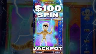 $100 SPIN BONUS ON MO MO MO MUMMY FOR A MASSIVE JACKPOT #shorts #fyp #casino