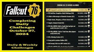 Completing Daily Challenges For October 27, 2024 - Fallout 76 Daily Challenge Guide