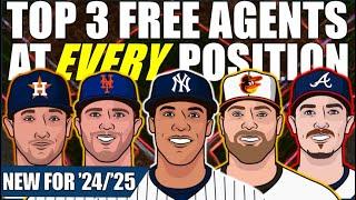 Top 3 MLB Free Agents At Every Position. 2024-25 MLB Offseason