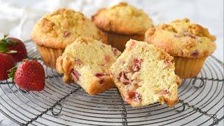 Strawberry Muffins | Small Batch | Makes 4 muffins