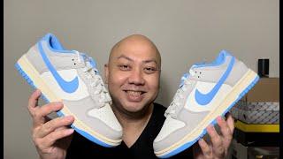 Nike Dunk Low Athletic Department Light Smoke Grey University Blue Plus Full Detail Review