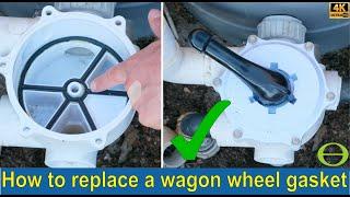 How to change a wagon wheel gasket - seal on a multi-port pool filter selector switch - step by step