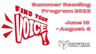 Summer Reading Program 2023: Find Your Voice