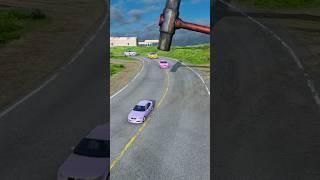 Tiny to bigger car vs hammer #shorts #beamngdrive #automobile