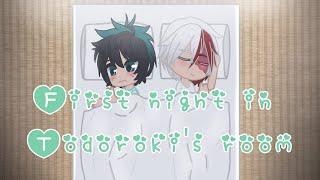 First night in Todoroki's room || BNHA/MHA || Tododeku || Short, wholesome  || Eng/Pol ||