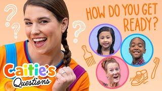 Let's Talk About Routines! Can You Put On Your Shoes?  | Kids Answer | Caitie's Questions