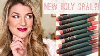 NEW BITE BEAUTY POWER MOVE MATTE LIP CRAYONS | SWATCHES, WEAR TEST, INGREDIENTS, AND FAVORITES!