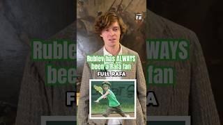 Rublev has ALWAYS been a Rafa fan ️ #nadal #goat #sports #rafa #rublev