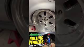 ROLLING FENDERS for good fitment or tire clearance #car #diy #customs #fitment #shorts