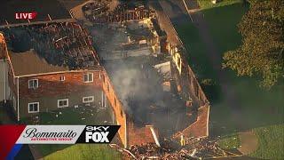 Church fire in Dow, Illinois