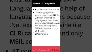 .Net Just-In-Time Compiler | JIT Compiler | C#